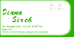 diana sirch business card